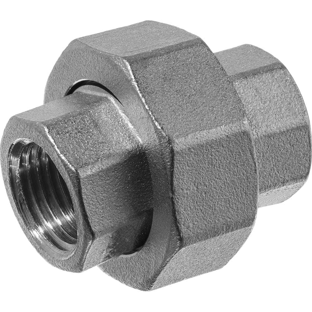 USA Sealing - Stainless Steel Pipe Fittings; Type: Union ; Fitting Size: 2 x 2 ; End Connections: FBSPT x FBSPT ; Material Grade: 304 ; Pressure Rating (psi): 150 - Exact Industrial Supply