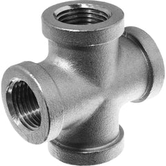 USA Sealing - Stainless Steel Pipe Fittings; Type: Cross ; Fitting Size: 2 x 2 x 2 x 2 ; End Connections: FBSPT x FBSPT x FBSPT x FBSPT ; Material Grade: 316 ; Pressure Rating (psi): 150 - Exact Industrial Supply