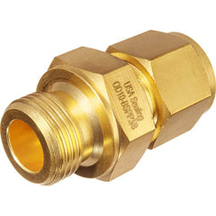 USA Sealing - Metal Compression Tube Fittings; Type: Male Straight Fitting ; End Connections: Tube OD x Male NPT ; Tube Outside Diameter (mm): 12 ; Thread Size: 1/4 ; Material: Brass ; Compression Style: Double Ferrule - Exact Industrial Supply
