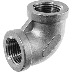 USA Sealing - Aluminum Pipe Fittings; Type: Elbow ; Fitting Size: 2-1/2 x 2-1/2 ; End Connections: FNPT x FNPT ; Material Grade: Class 150 ; Pressure Rating (psi): 150 - Exact Industrial Supply