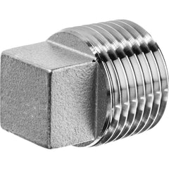 USA Sealing - Aluminum Pipe Fittings; Type: Square Head Plug ; Fitting Size: 4 ; End Connections: MNPT ; Material Grade: Class 150 ; Pressure Rating (psi): 150 - Exact Industrial Supply