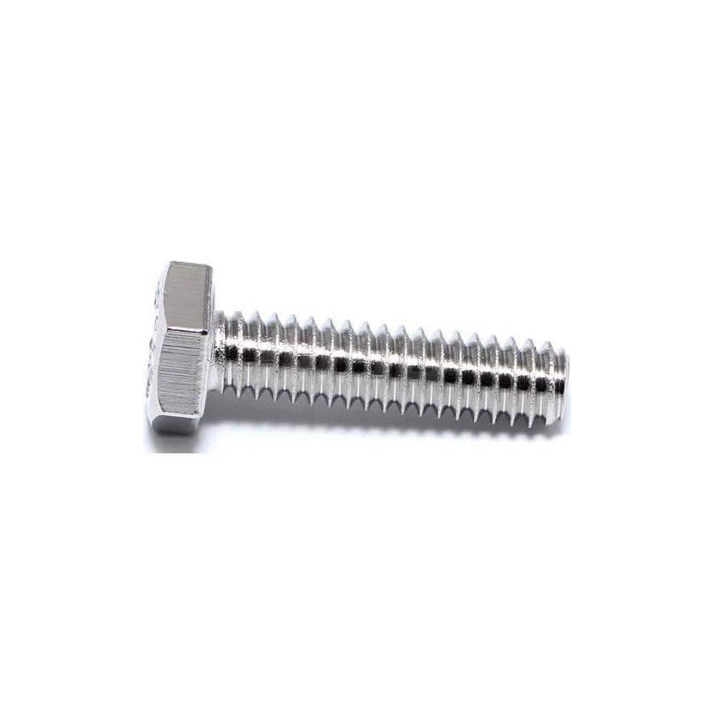 Hex Head Cap Screw: 1-8 x 2-1/2″, Grade 316 Stainless Steel, NL-19 Finish Fully Threaded, ANSI B18.2.1