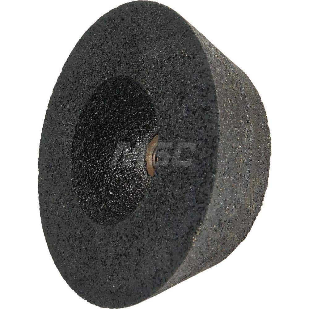 Tool & Cutting Grinding Wheel: 6″ Dia, 1″ Width, 16 Grit, Q Hardness, Type 11 Silicon Carbide, Medium, 6,000 Max RPM