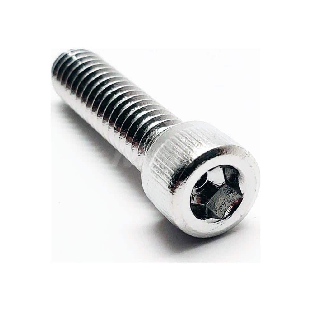 Socket Cap Screw: DIN 912, 5/32″ Drive 7/8″ Thread Length, Stainless Steel, NL-19