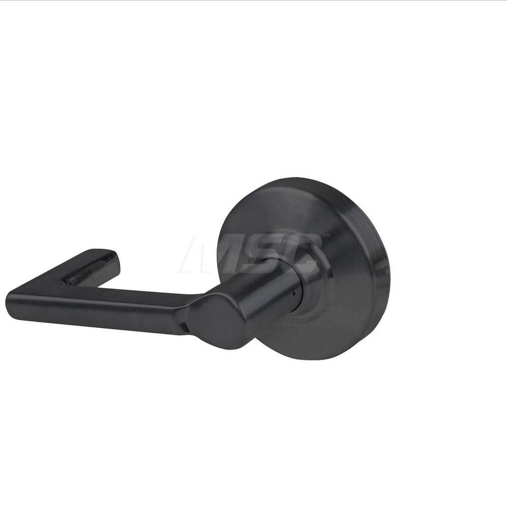 Lever Locksets; Type: Cylindrical Lock; Key Type: Keyless; Strike Type: Curved Lip Strike; Finish/Coating: Matte Black; Material: Metal; Material: Metal; Door Thickness: 1.75 in; Backset: 2.75 in; Cylinder Type: No Keyway; Minimum Order Quantity: Metal; M