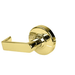 Lever Locksets; Type: Cylindrical Lock; Key Type: Keyless; Strike Type: Curved Lip Strike; Finish/Coating: Bright Brass; Material: Metal; Material: Metal; Door Thickness: 1.75 in; Backset: 2.75 in; Cylinder Type: No Keyway; Minimum Order Quantity: Metal;