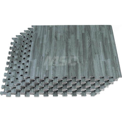 Anti-Fatigue Modular Tile Mat: Dry Environment, 4″ Length, 3/8″ Thick, Interlocking Edge, Slate EVA Foam Base, EVA Foam Surface, Textured