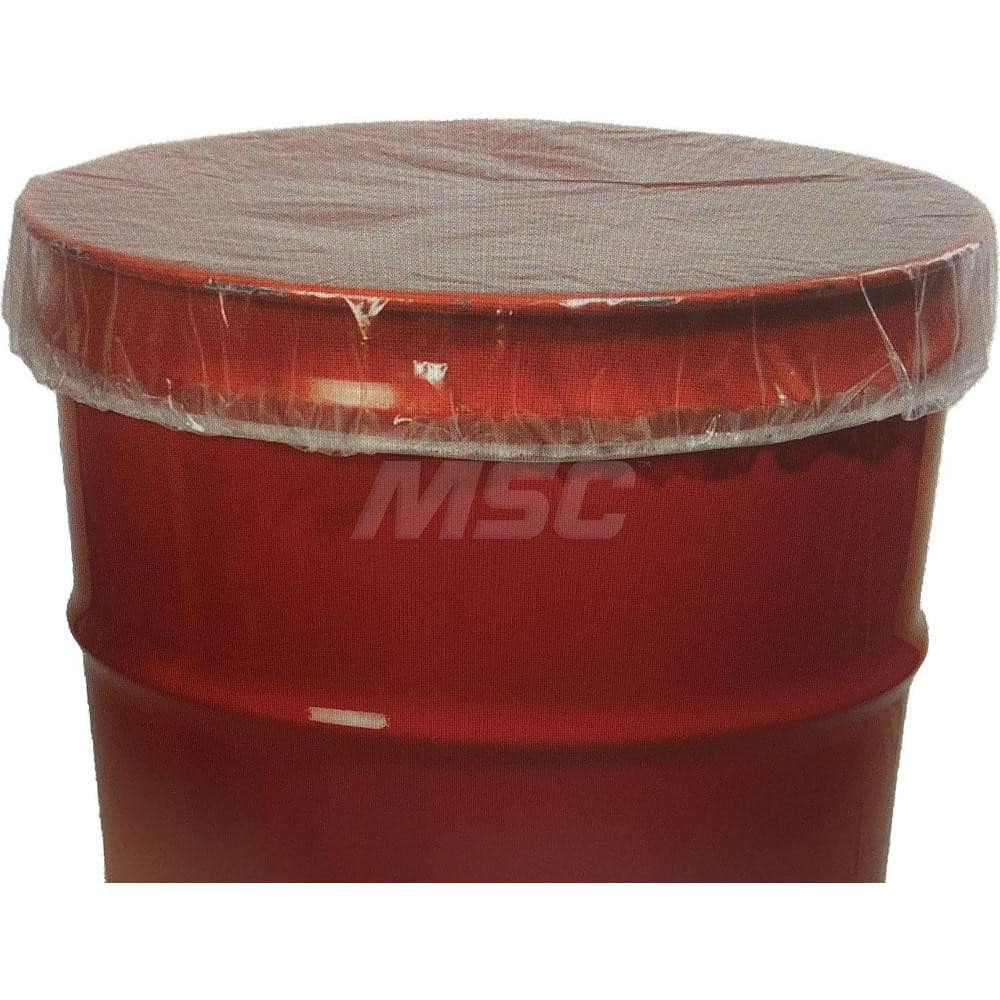 Drum Covers, Liners & Sheets; Compatible Drum Capacity (Gal): 55.00; Type: Elastic Cover; Drum Liner Style: Flexible; Thickness: 4 mil; Thickness (mil): 4.0000; Material: Low Density Polyethylene; Closure Type: Elastic; Anti-static: No