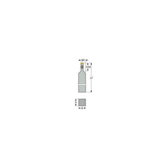 Indexable Turning Toolholders; Cutting Direction: Neutral; Compatible Insert Size Code: R.GX1207..; Toolholder Style: CRDC; Rake: Neutral; Rake Angle: 0; Multi-use Tool: Yes; Lead Angle: 0.0; Insert Holding Method: Clamp; Shank Width (mm): 25.00; Shank He