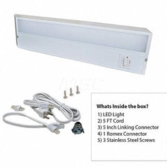 Undercabinet Light Fixtures; Lamp Type: Integrated LED; LED; Number of Lamps: 1; Overall Length (Feet): 12.00; 12 in; Overall Width: 4; Lumens: 420/450/450; Wattage: 6.000; 6.0; Overall Height: 1.00; Voltage: 120 VAC; 120.00; Dimmable: Yes; Features: Colo