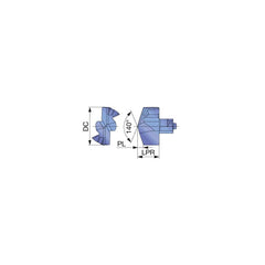 Replaceable Drill Tip:  DMP183 AH9130,  140 &deg N/A TiAlN Finish,  No