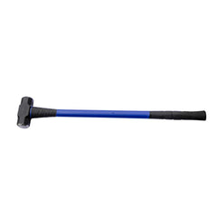 Sledge Hammer: 12 lb Head, 3″ Face Dia Forged Steel Head, Fiberglass Handle