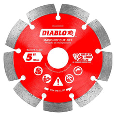 Freud - Wet & Dry-Cut Saw Blades; Blade Diameter (Inch): 5 ; Blade Material: Diamond-Tipped ; Arbor Style: Standard Round ; Arbor Hole Diameter (Inch): 0.7874; 5/8; 7/8 ; Arbor Hole Diameter (Decimal Inch): 0.7874; 5/8; 7/8 ; Application: Cutting Masonry - Exact Industrial Supply
