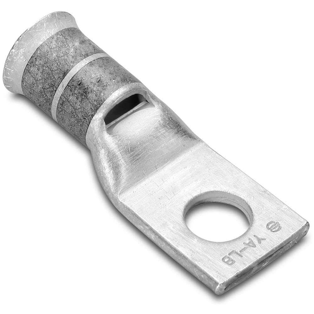 Burndy - Ring Terminals; Terminal Type: Rectangle ; Insulation Type: NonInsulated ; Connection Type: Compression ; Compatible Wire Size (AWG): 2/0 (Flex); 1 (Strand) ; Stud Size (Inch): 5/16 ; Color: Green - Exact Industrial Supply