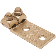 Burndy - Ring Terminals; Terminal Type: Rectangle ; Insulation Type: NonInsulated ; Connection Type: Lug ; Compatible Wire Size (kcmil): 250-350 ; Stud Size (Inch): 1/2 ; Color: Copper - Exact Industrial Supply