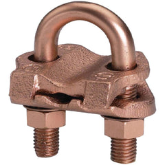 Burndy - Grounding Clamps; Clamp Type: Grounding Clamp ; Compatible Rod Diameter (Inch): 2-2-3/8 ; Maximum Compatible Pipe Size (Inch): 2 ; Compatible Wire Size (AWG): 2/0 ; Compatible Wire Size (kcmil): 250 ; Overall Length (Inch): 4-1/2 - Exact Industrial Supply