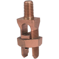 Burndy - Grounding Clamps; Clamp Type: Grounding Clamp ; Compatible Wire Size (AWG): 1-4/0 ; Overall Length (Inch): 2.95 ; Overall Length (Decimal Inch): 2.95 ; Material: Leaded Bronze Alloy ; Standards Met: EU RoHS Indicator; RoHS EX Compliant; UL 467; - Exact Industrial Supply