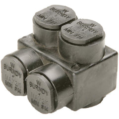 Burndy - Split Bolt Connectors; Connector Material: Aluminum ; Maximum Compatible Wire Size (AWG): 4 ; Minimum Compatible Wire Size (AWG): 14 ; Compatible Wire Type: Aluminum; Copper ; Base Width (Inch): 1.16 ; Base Width (Decimal Inch): 1.16 - Exact Industrial Supply