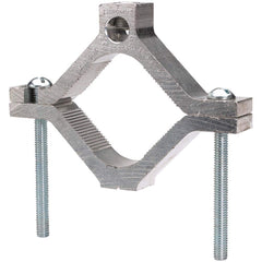 Burndy - Grounding Clamps; Clamp Type: Grounding Clamp ; Minimum Compatible Pipe Size (Inch): 1-1/4 ; Maximum Compatible Pipe Size (Inch): 2 ; Compatible Wire Size (AWG): 6 ; Compatible Wire Size (kcmil): 250 ; Overall Length (Inch): 3-3/4 - Exact Industrial Supply