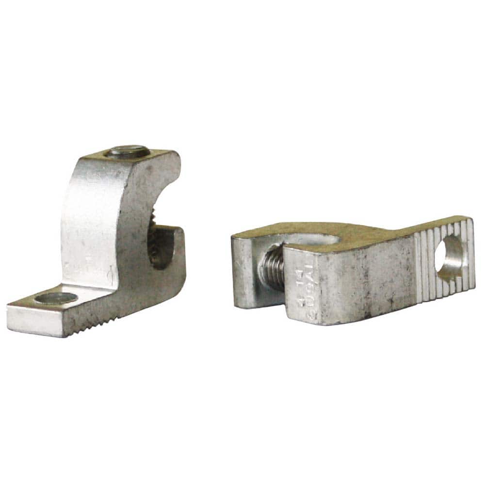 Burndy - Grounding Clamps; Clamp Type: Grounding Clamp ; Compatible Wire Size (AWG): 6 ; Compatible Wire Size (kcmil): 250 ; Overall Length (Inch): 2.2 ; Overall Length (Decimal Inch): 2.2 ; Material: Aluminum - Exact Industrial Supply
