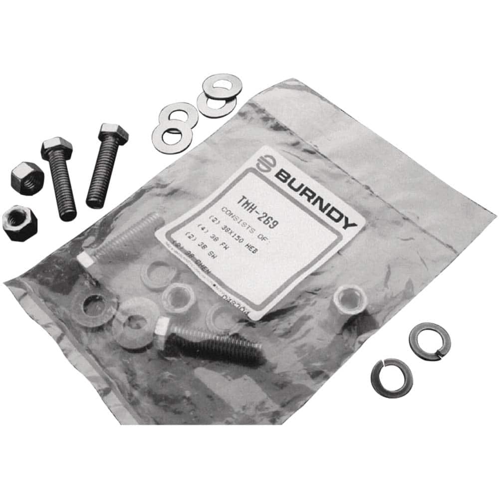 Burndy - Terminal Block Accessories; Accessory Type: Hardware kit ; For Use With: YA1CLB; YA1CLNT14; YA25L4BOX; YA25LB; YA26L6BOX; YA26LB; YA26LBOX; YA26LNT516; YA27L4BOX Terminals ; Additional Information: Includes: 3/8-16 Stud; (2) 1-1/4 in Bolt; (4) F - Exact Industrial Supply
