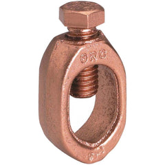 Burndy - Grounding Clamps; Clamp Type: Grounding Clamp ; Compatible Rod Diameter (Inch): 5/8 ; Compatible Wire Size (AWG): 10-1 ; Overall Length (Inch): 2.18 ; Overall Length (Decimal Inch): 2.18 ; Material: Copper Alloy - Exact Industrial Supply