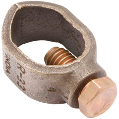Burndy - Grounding Clamps; Clamp Type: Grounding Clamp ; Compatible Rod Diameter (Inch): 5/8 ; Compatible Wire Size (AWG): 10-2 ; Overall Length (Inch): 1.95 ; Overall Length (Decimal Inch): 1.95 ; Material: Copper Alloy - Exact Industrial Supply