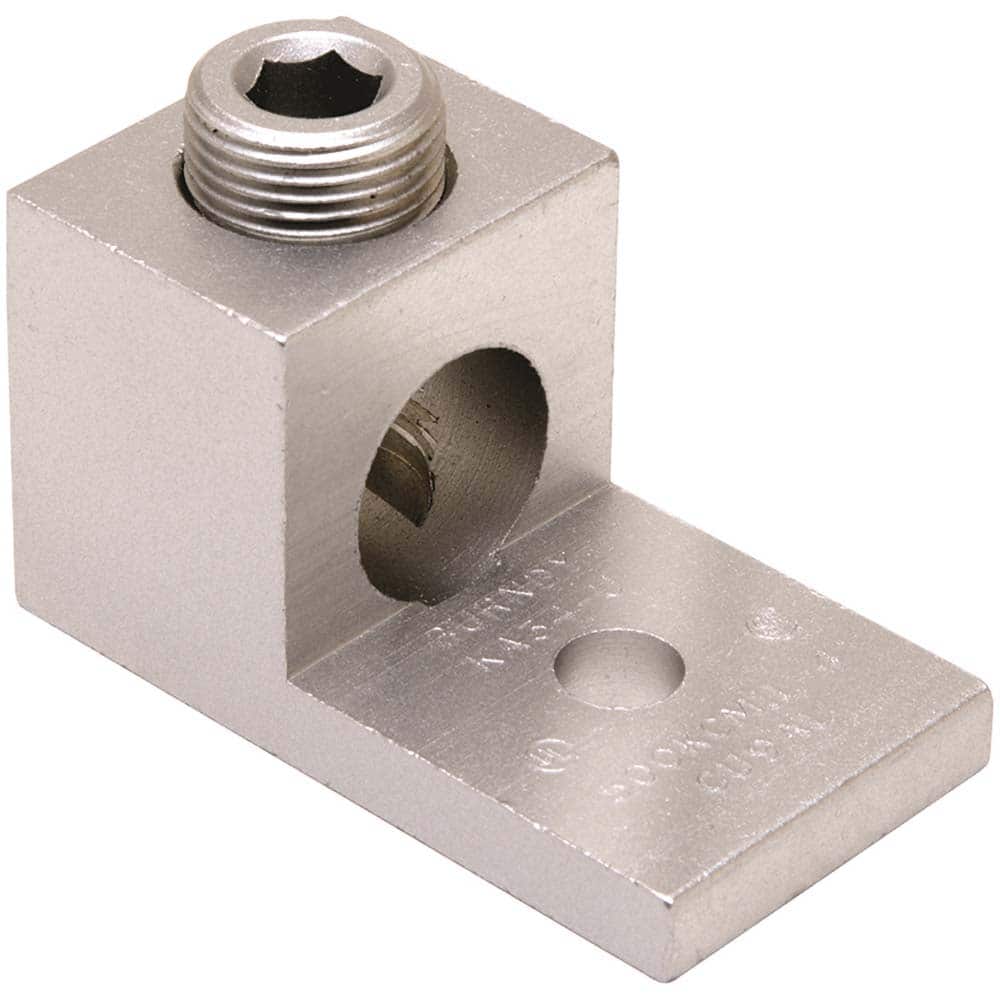 Burndy - Ring Terminals; Terminal Type: Rectangle ; Insulation Type: NonInsulated ; Connection Type: Lug ; Compatible Wire Size (AWG): 6 (Strand) ; Compatible Wire Size (kcmil): 350 ; Stud Size (Inch): 3/8 - Exact Industrial Supply