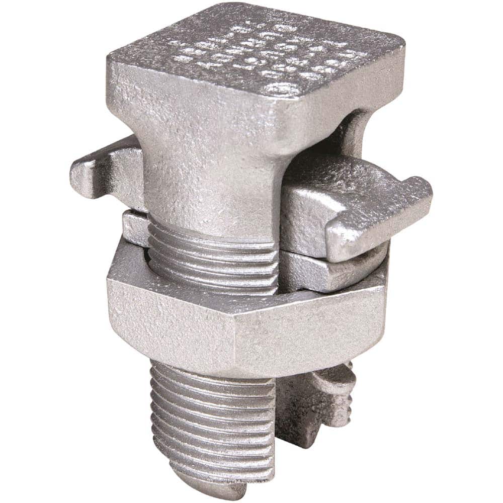 Burndy - Split Bolt Connectors; Connector Material: Copper ; Maximum Compatible Wire Size (AWG): 3/0 (Strand) ; Minimum Compatible Wire Size (AWG): 1 (Strand) ; Pressure Bar Material: Copper Alloy ; Compatible Wire Type: Aluminum; Copper ; Head Width (De - Exact Industrial Supply