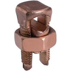 Burndy - Split Bolt Connectors; Connector Material: Copper ; Maximum Compatible Wire Size (AWG): 4/0 ; Maximum Compatible Wire Size (kcmil): 250 ; Minimum Compatible Wire Size (AWG): 1 (Strand) ; Minimum Compatible Wire Size (kcmil): 250 ; Pressure Bar M - Exact Industrial Supply