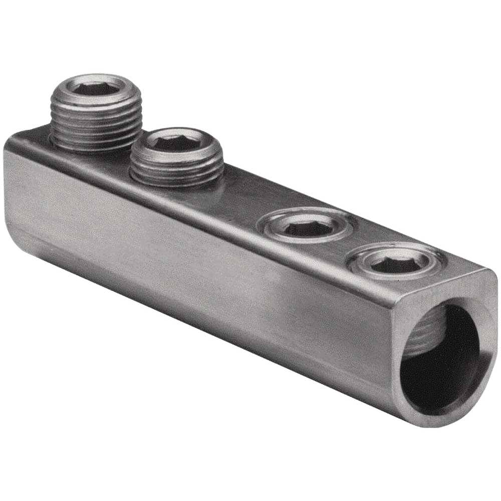 Burndy - Mechanical Connectors; Wire Size Range: 750-250 kcmil ; Material Type: Aluminum ; Insulated: NonInsulated ; Contact Plating: Tin ; Rating: CSA Certified; RoHS EX Compliant; UL 467 ; Additional Information: Type: AMS; Dual Rated; Hex Size: 1/2 in - Exact Industrial Supply