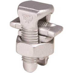 Burndy - Split Bolt Connectors; Connector Material: Copper ; Maximum Compatible Wire Size (AWG): 1/0 (Strand) ; Minimum Compatible Wire Size (AWG): 2 (Strand) ; Pressure Bar Material: Copper Alloy ; Compatible Wire Type: Aluminum; Copper ; Head Width (De - Exact Industrial Supply