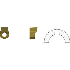 Broaching Inserts; Cutting Width (Decimal Inch): 0.6250; Maximum Depth of Cut (Decimal Inch): 0.3120; Insert Thickness (Decimal Inch): 0.7086; Insert Length (Decimal Inch): 0.8661; Chamfer: No