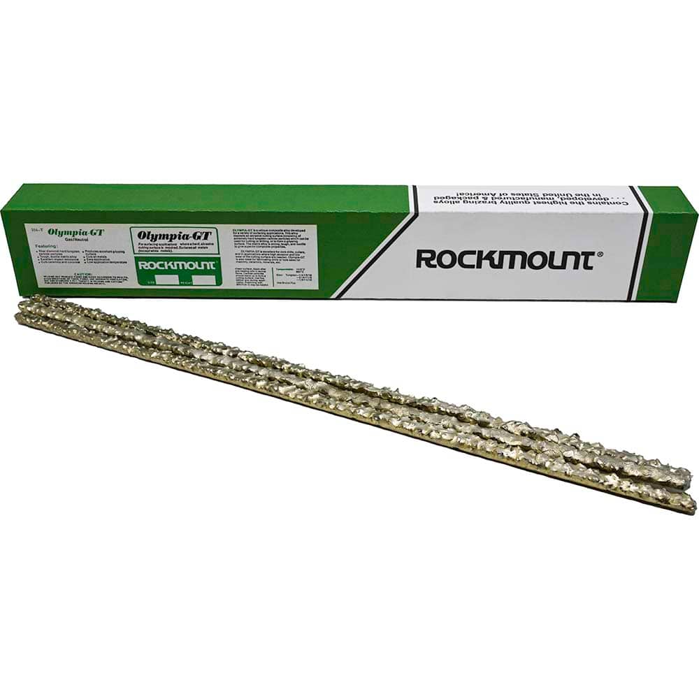 Rockmount Research and Alloys - 3/16" Diam x 18" Long Olympia GT TIG Welding & Brazing Rod - Exact Industrial Supply
