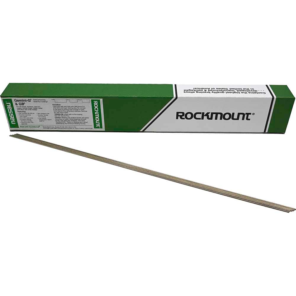 Rockmount Research and Alloys - 1/16" Diam x 18" Long Gemini GB TIG Welding & Brazing Rod - Exact Industrial Supply