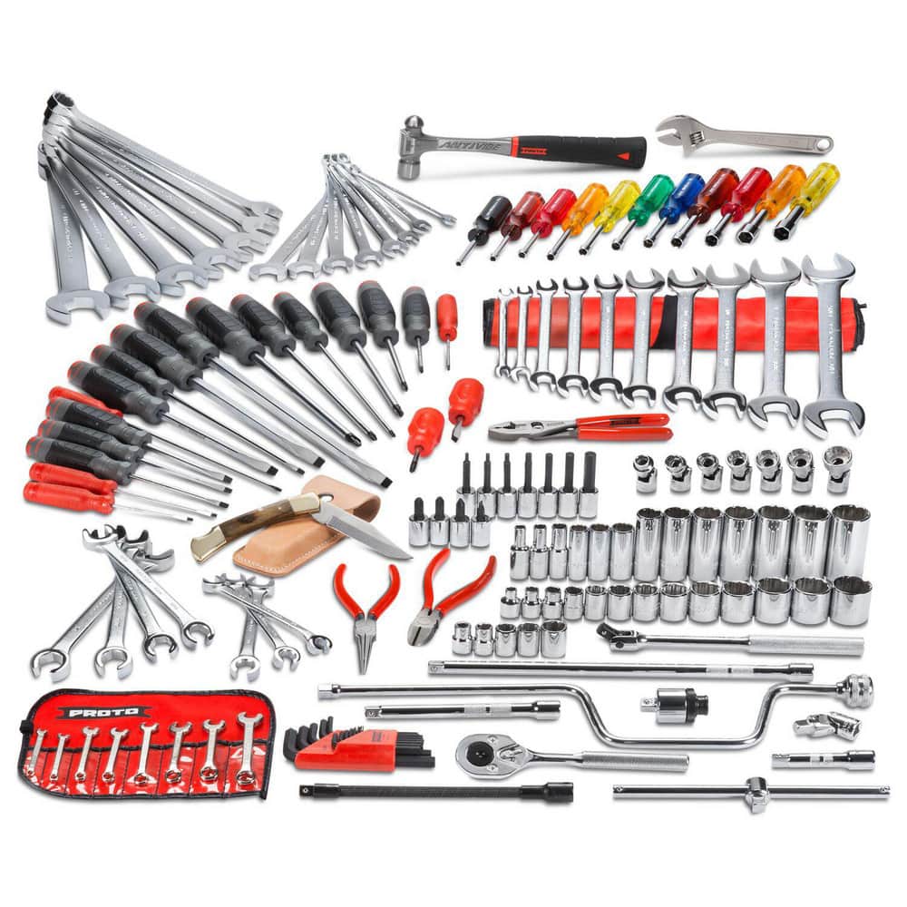 Combination Hand Tool Sets; Set Type: Starter Set; Container Type: Cabinet; Measurement Type: Inch; Container Material: Aluminum; Drive Size: 3/8; Insulated: No; Case Type: Roller Cabinet; Contents: Combo Slip-Joint with Grip 6 in, Diagonal Cutting with G