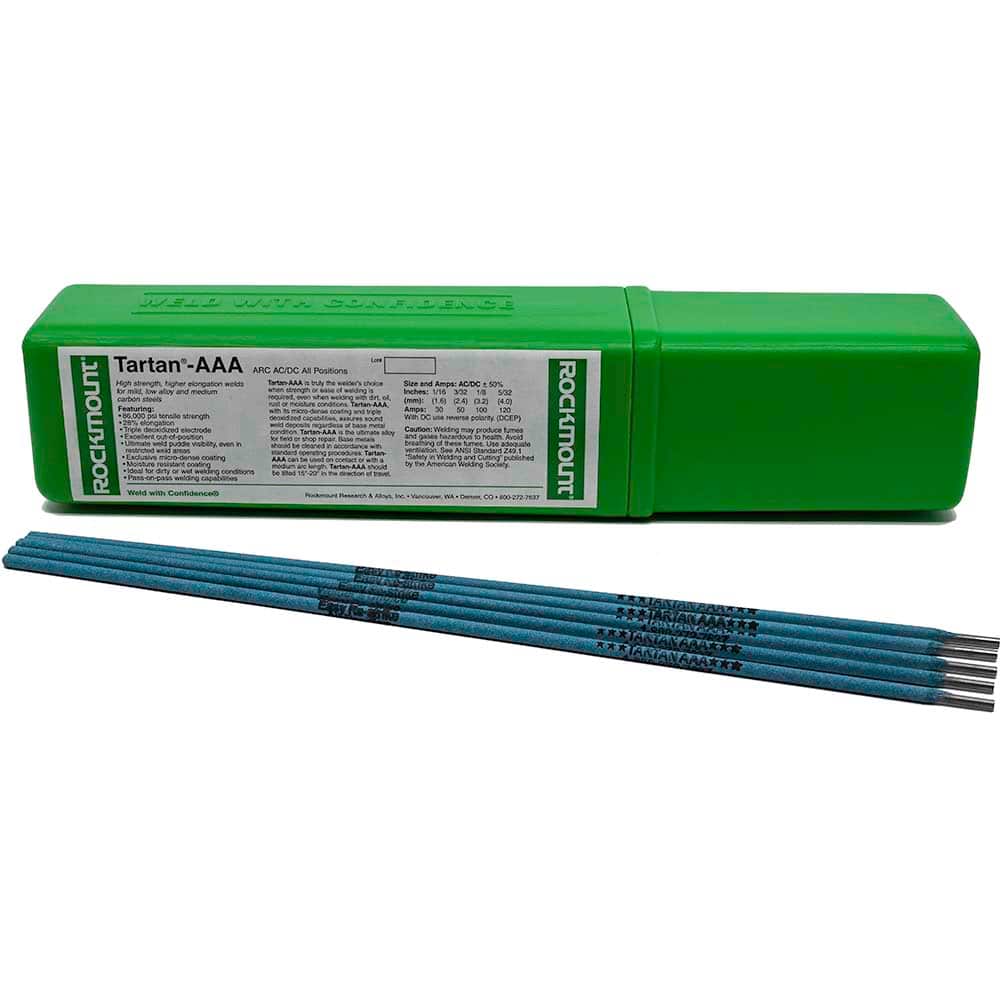 Rockmount Research and Alloys - 11 Lb 1/16 x 14" Carbon Steel Alloy Tartan AAA Stick Welding Electrode - Exact Industrial Supply