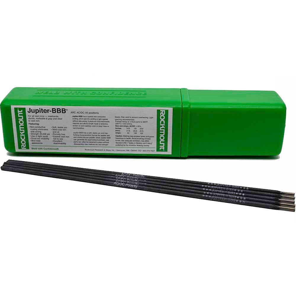 Rockmount Research and Alloys - 11 Lb 5/32 x 14" High Nickel Cast Iron Alloy Jupiter BBB Stick Welding Electrode - Exact Industrial Supply