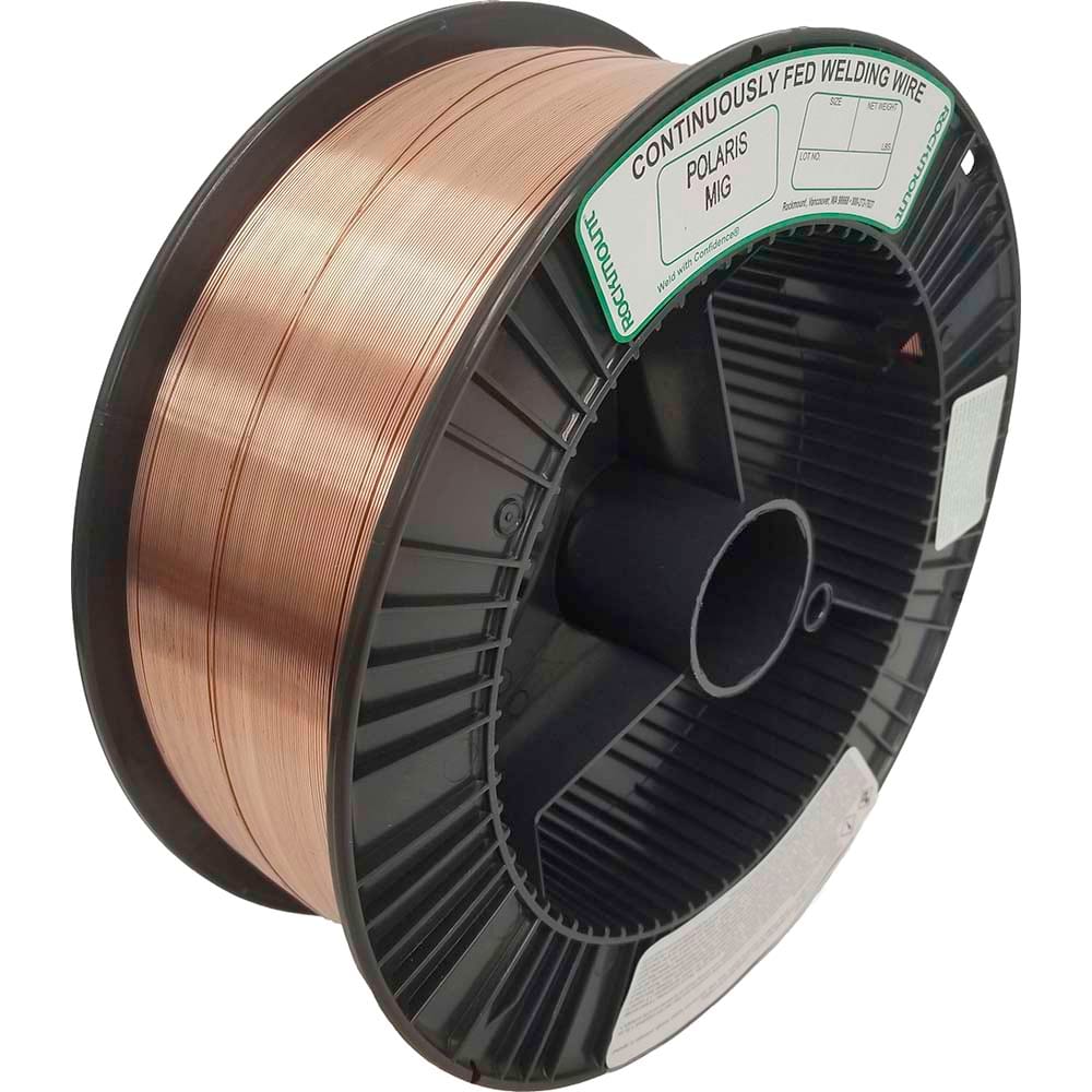 Rockmount Research and Alloys - 11 Lb 0.045mm Carbon Steel Alloy Polaris MIG Welding Wire - Exact Industrial Supply