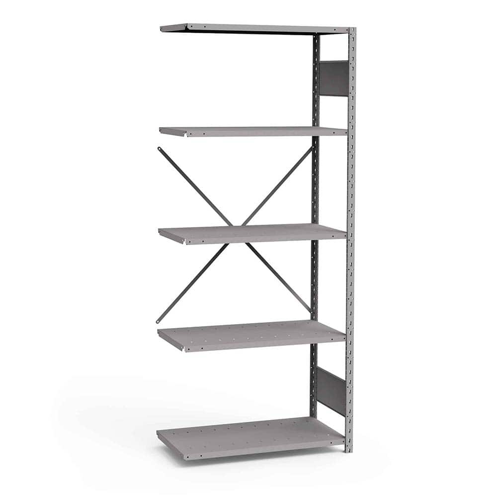 Rousseau Metal - Steel Shelving; Type: Add-On Unit ; Starter or Add-On: Add-On ; Load Capacity (Lb.): 3500.000 ; Number of Shelves: 5 ; Width (Inch): 36 ; Height (Inch): 87 - Exact Industrial Supply