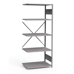 Rousseau Metal - Steel Shelving; Type: Add-On Unit ; Starter or Add-On: Add-On ; Load Capacity (Lb.): 3500.000 ; Number of Shelves: 5 ; Width (Inch): 36 ; Height (Inch): 87 - Exact Industrial Supply