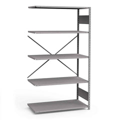 Rousseau Metal - Steel Shelving; Type: Add-On Unit ; Starter or Add-On: Add-On ; Load Capacity (Lb.): 3500.000 ; Number of Shelves: 5 ; Width (Inch): 48 ; Height (Inch): 87 - Exact Industrial Supply