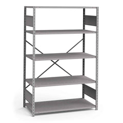 Rousseau Metal - Steel Shelving; Type: Shelving ; Starter or Add-On: Starter ; Load Capacity (Lb.): 3500.000 ; Number of Shelves: 5 ; Width (Inch): 48 ; Height (Inch): 75 - Exact Industrial Supply