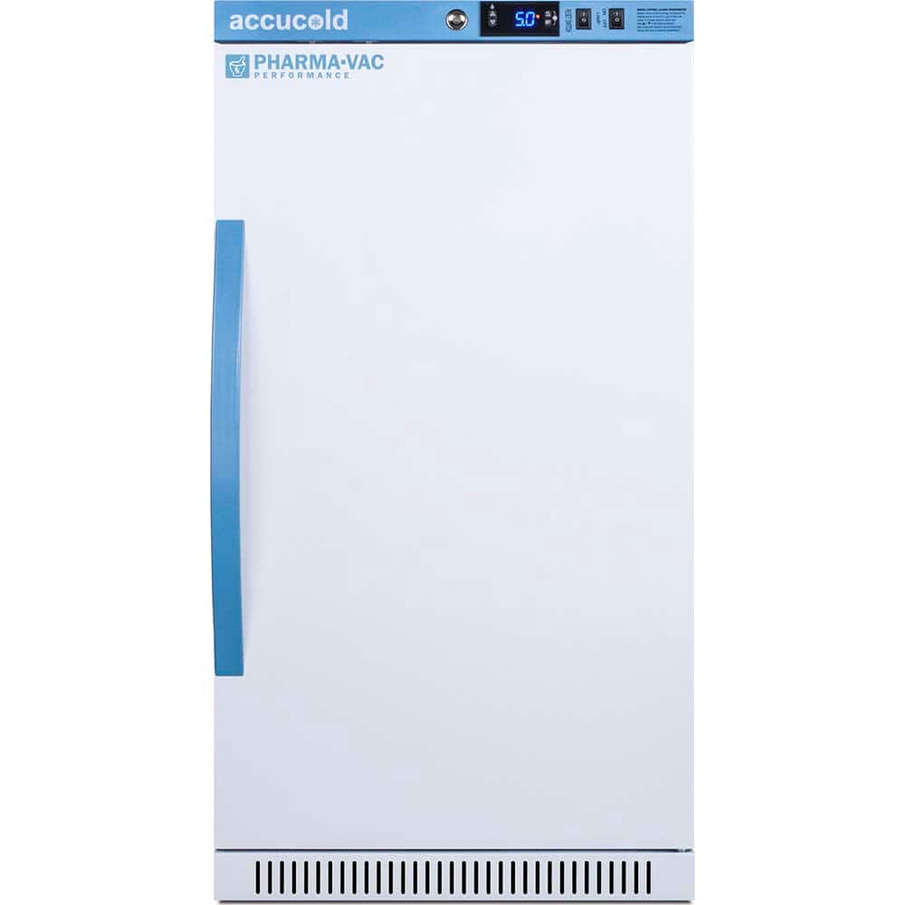 Accucold - Laboratory Refrigerators and Freezers; Type: Pharmacy, Medical-Laboratory Refrigerator ; Volume Capacity: 3 Cu. Ft. ; Minimum Temperature (C): 2.00 ; Maximum Temperature (C): 8.00 ; Width (Inch): 19.75 ; Depth (Inch): 22.63 - Exact Industrial Supply