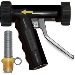 SANI-LAV - Sprayers & Nozzles; Type: Large Industrial Spray Nozzle ; Color: Black ; Connection Type: Female to Male ; Material: Stainless Steel ; Material Grade: N/A ; Gallons Per Minute @ 100 Psi: 8.9 - Exact Industrial Supply
