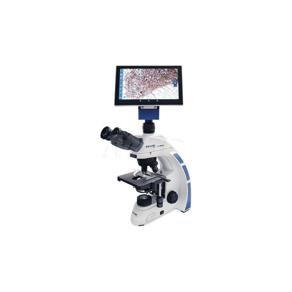 Microscopes; Microscope Type: Digital; Eyepiece Type: Digital; Arm Type: Fixed; Focus Type: Adjustable; Image Direction: Upright; Eyepiece Magnification: 10x; Objective Lens Magnification: 4x; 100x (S)(Oil); 10x; 40x (S)