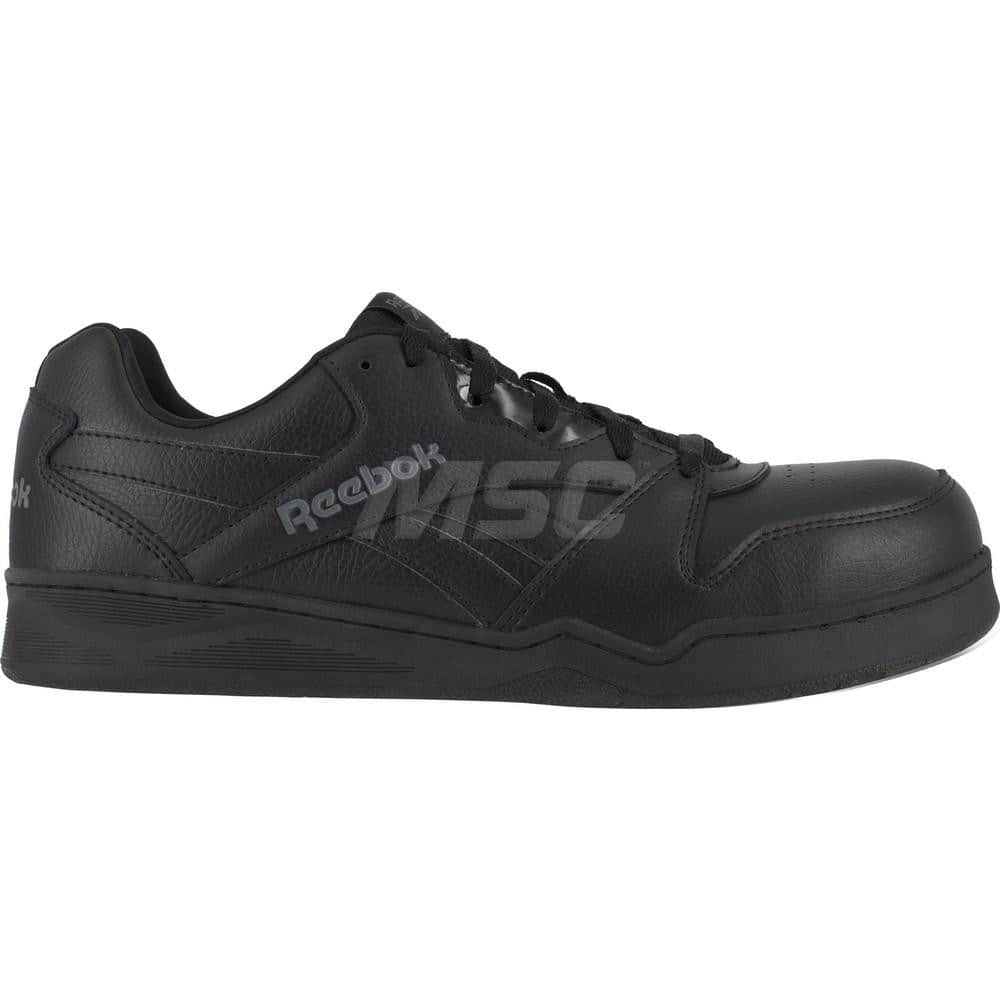 Work Boot: Size 15, Leather, Composite Toe Black, Medium Width, Non-Slip Sole