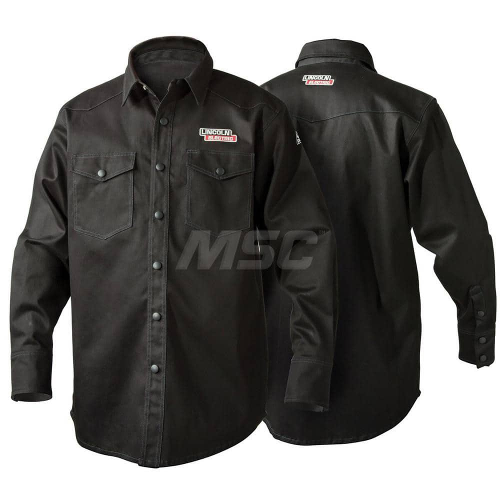 Shirts; Garment Type: General Purpose; Size: Medium; Color: Black; Color: Black; Material: FR Cotton; Material: Cotton; Hazardous Protection Level: 2; Chest Size (Inch): 38-42; Sleeve Length: 40; Closure Type: Button