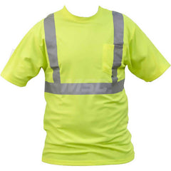 Shirts; Garment Style: T-Shirt; Garment Type: General Purpose; Size: X-Large; Color: Yellow; Color: Yellow; Material: Polyester; Material: Polyester; Hazardous Protection Level: ANSI 107-2010 Class 2, Level 2; Chest Size (Inch): 52-54; Sleeve Length: 42;