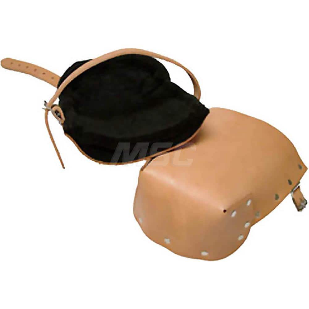 Knee Pads; Strap Type: Buckle; Closure Type: Buckle; Hard Protective Cap: No; Size: Universal; Padding Material: Felt; Color: Tan; Strap Material: Leather; Cover Material: Leather; Pad Material: Felt